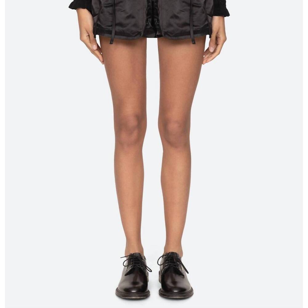 NEW SEA loraine bubble shorts in black